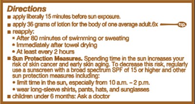 Instructions (Selfie Spf 30   Directions)